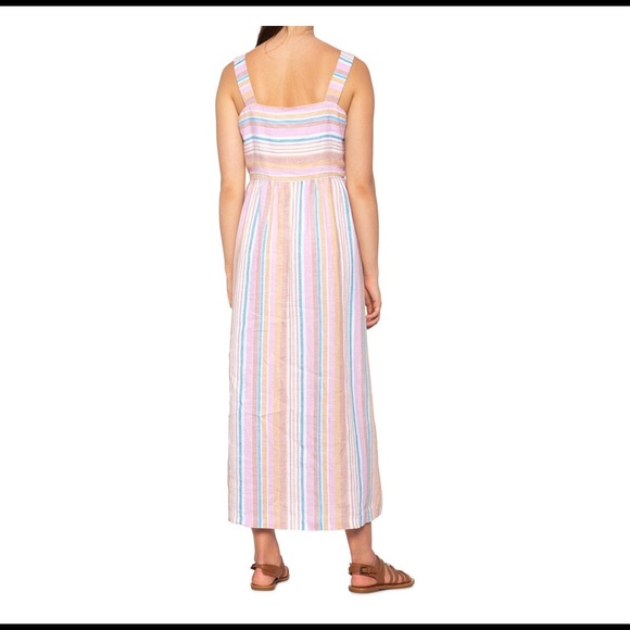 C&C California | Stripe Button Down Maxi Linen Size 2 - Picture 2 of 6
